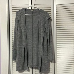 Grey hoodie cardigan